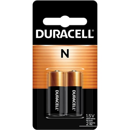 Duracell N 1.5V Alkaline Battery with Long-Lasting Power - Use in Medical Devices, Key Fobs, GPS Trackers, Child Locators and other Electronics - 5 Years Guarantee - 2 Batteries/pack - Pack of 1