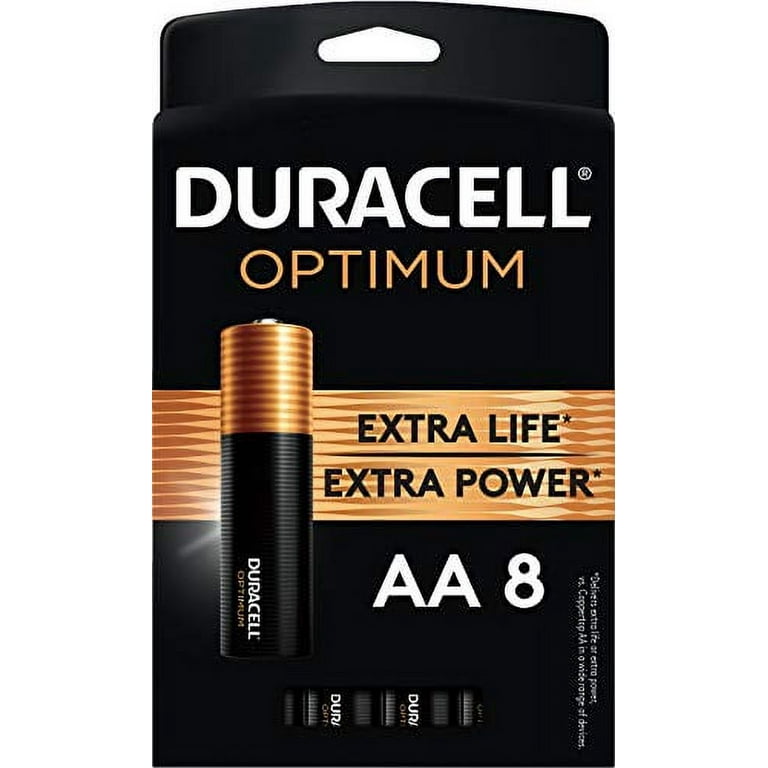 Duracell Optimum Batteries, Alkaline, AA, 1.5 V - 8 batteries