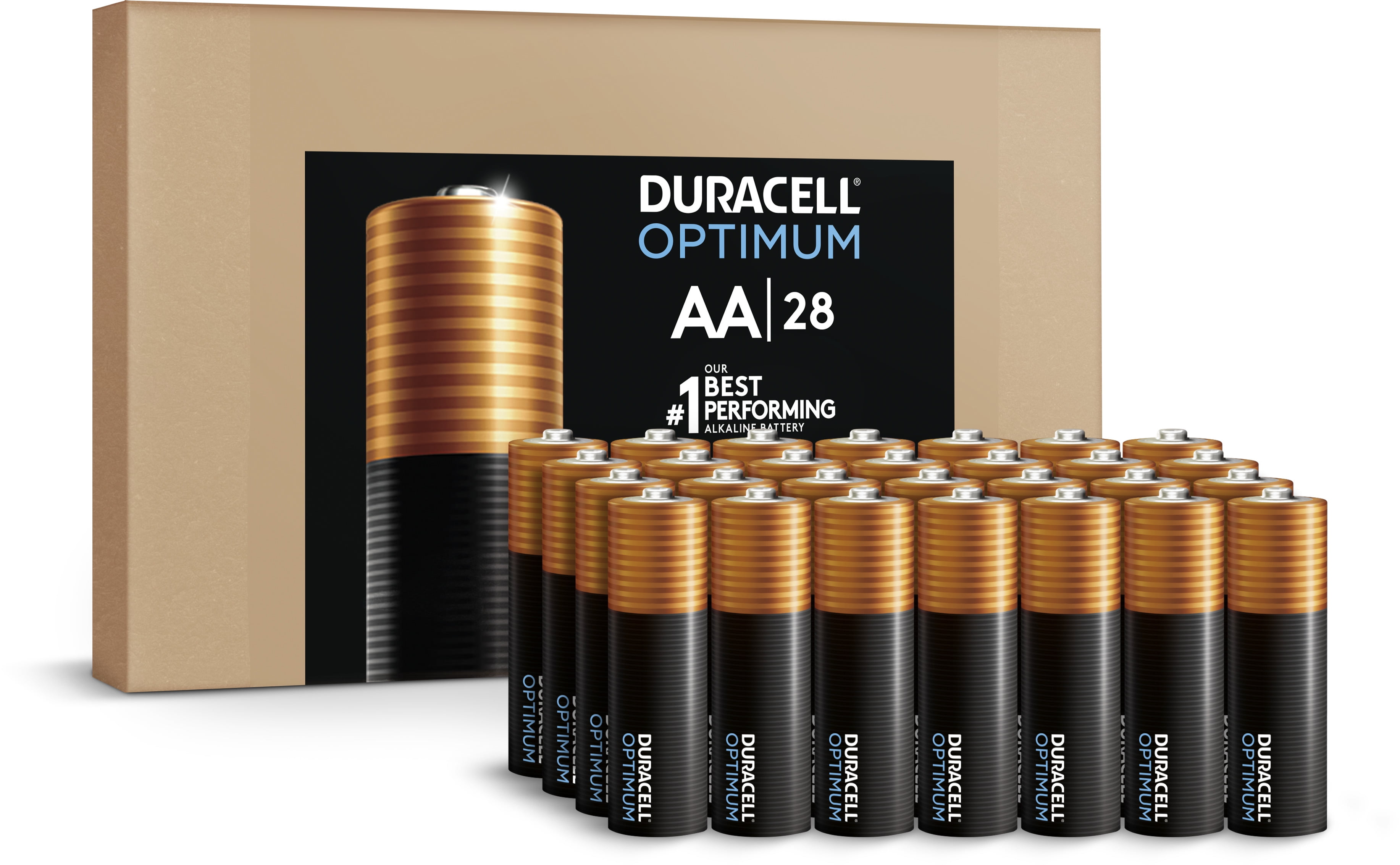 Duracell Optimum AA Battery, Triple A Batteries SIOC, 28 Pack
