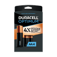 thumbnail image 1 of Duracell Optimum AA Battery with 4X POWER BOOST™, 4 Pack Resealable Package, 1 of 9