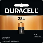 Duracell PX28LBPK, 28L, L544, PX28L Lithium 6V Photo Battery