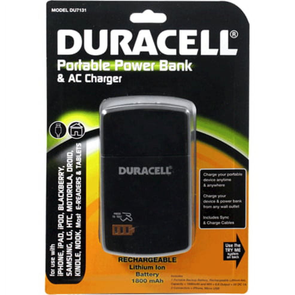 Duracell Portable Power Bank & AC Charger