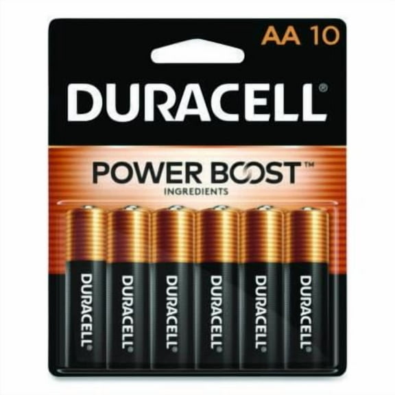 Duracell Power Boost CopperTop Alkaline AA Batteries, 10/Pack MN1500B10Z