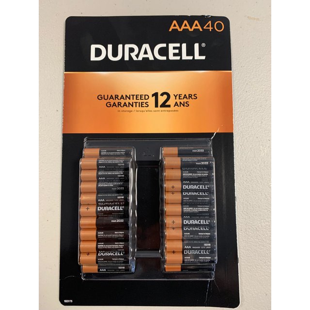 Duracell Power Boost Coppertop Alkaline AAA Batteries, 40 Count
