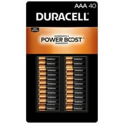 Duracell Power Boost Coppertop Alkaline AAA Batteries 40 Pack