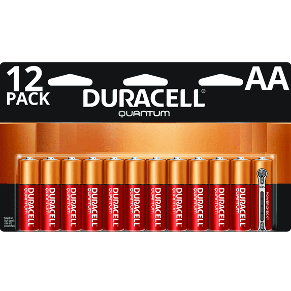 Duracell PowerCheck Quantum 1.5 V AA Alkaline Batteries, 12 count