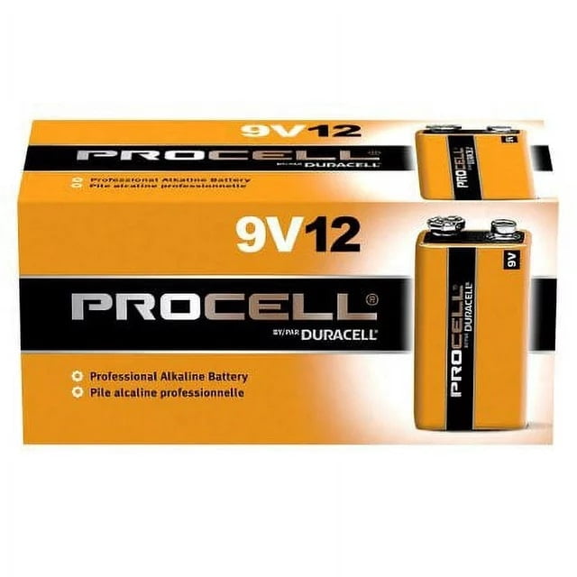 Duracell Procell Alkaline 9V Batteries with LongLasting Power for