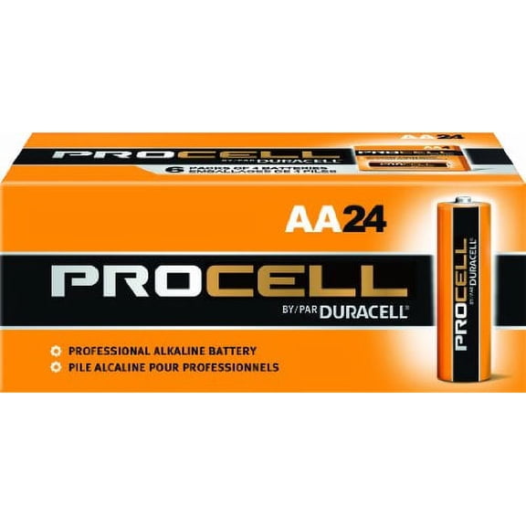 Duracell Procell AA 24 Pack PC1500BKD09 packaging may vary