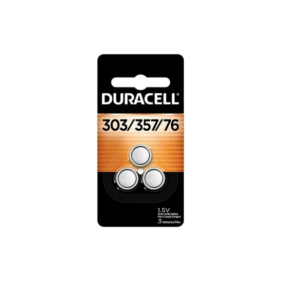 Duracell Products D303357PK Button Cell Silver Oxide Calculator & Watch Battery, 303 By 357 3 pk