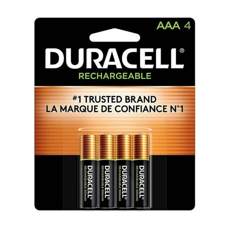 Duracell Rechargeable 3A Batteries, Pre-Charged 1.5V Triple A Battery, 4 Pack