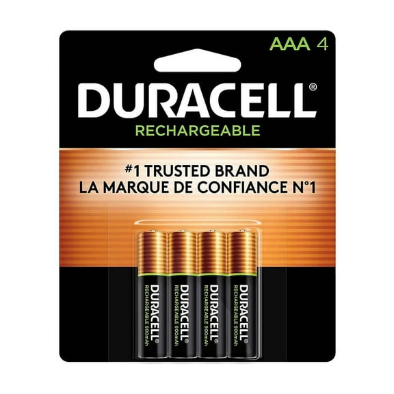 Duracell Rechargeable 3A Batteries, Pre-Charged 1.5V Triple A Battery, 4 Pack