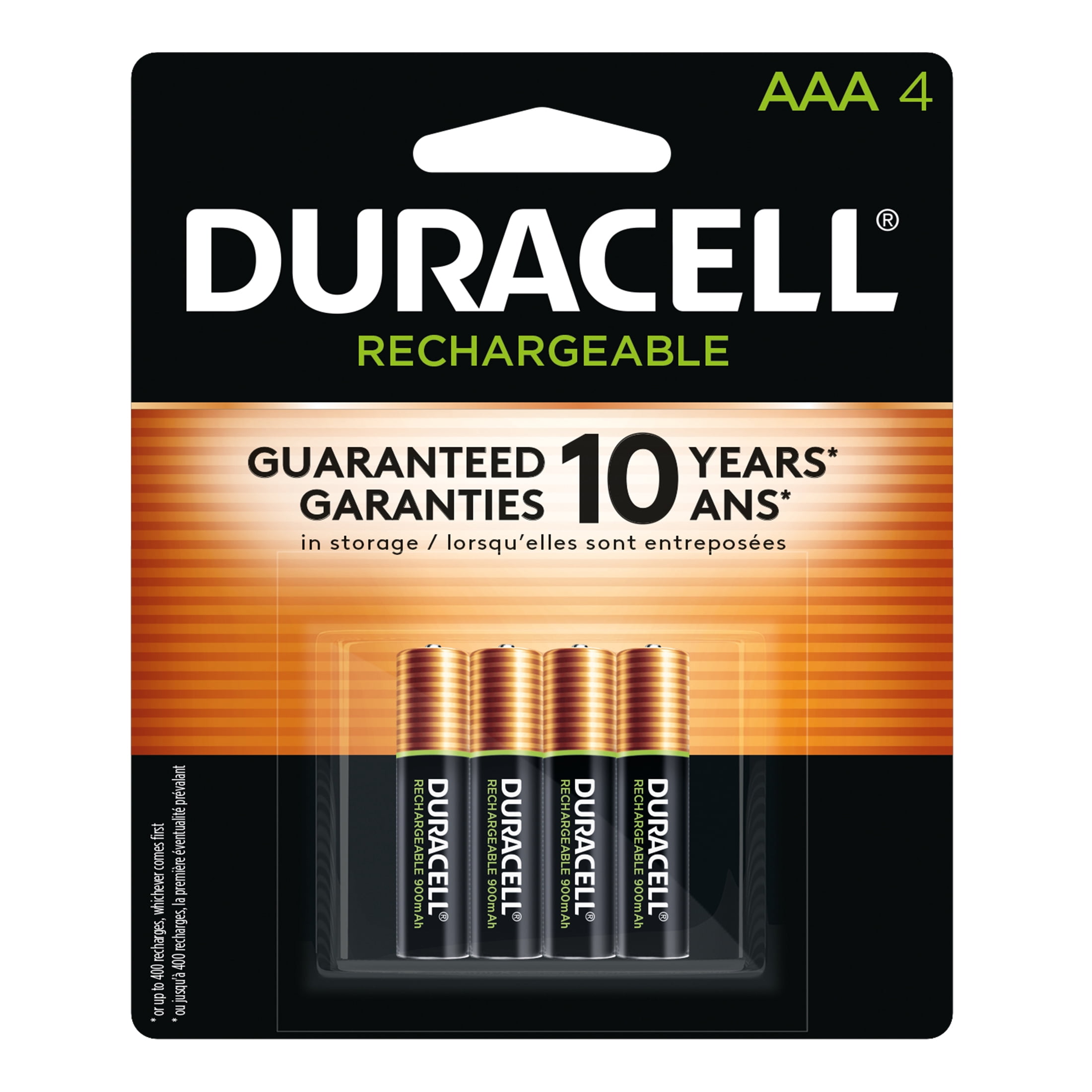 Duracell Rechargeable 3A Batteries, Pre-Charged 1.5V Triple A Battery, 4 Pack