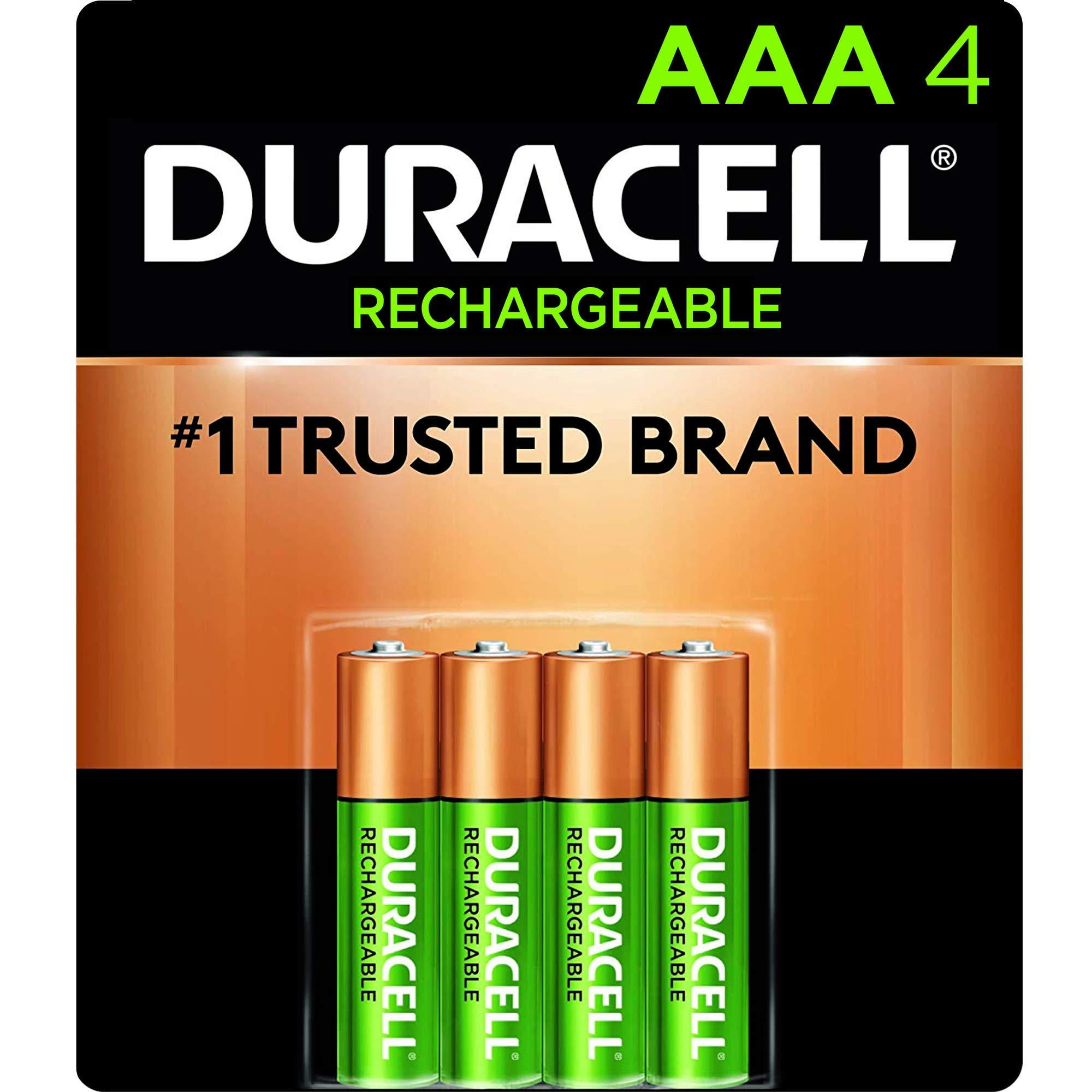Duracell - Rechargeable AAA Batteries - Long Lasting, All-Purpose Triple A  Battery for Household and Business - 4 Count
