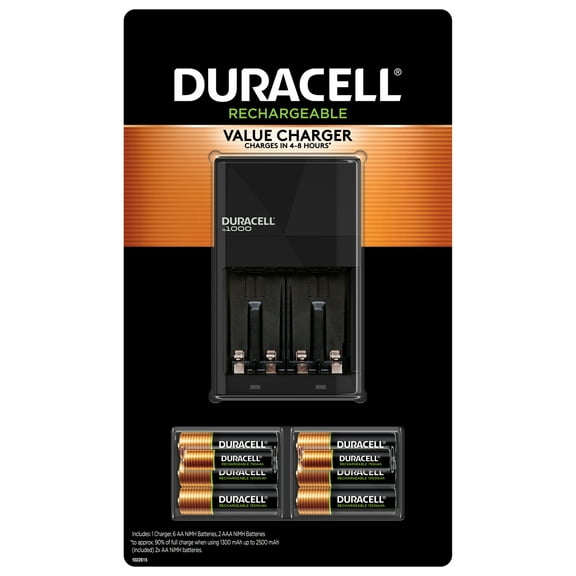 Duracell Ion Speed 1000 Charger for Rechargeable AA and AAA Batteries