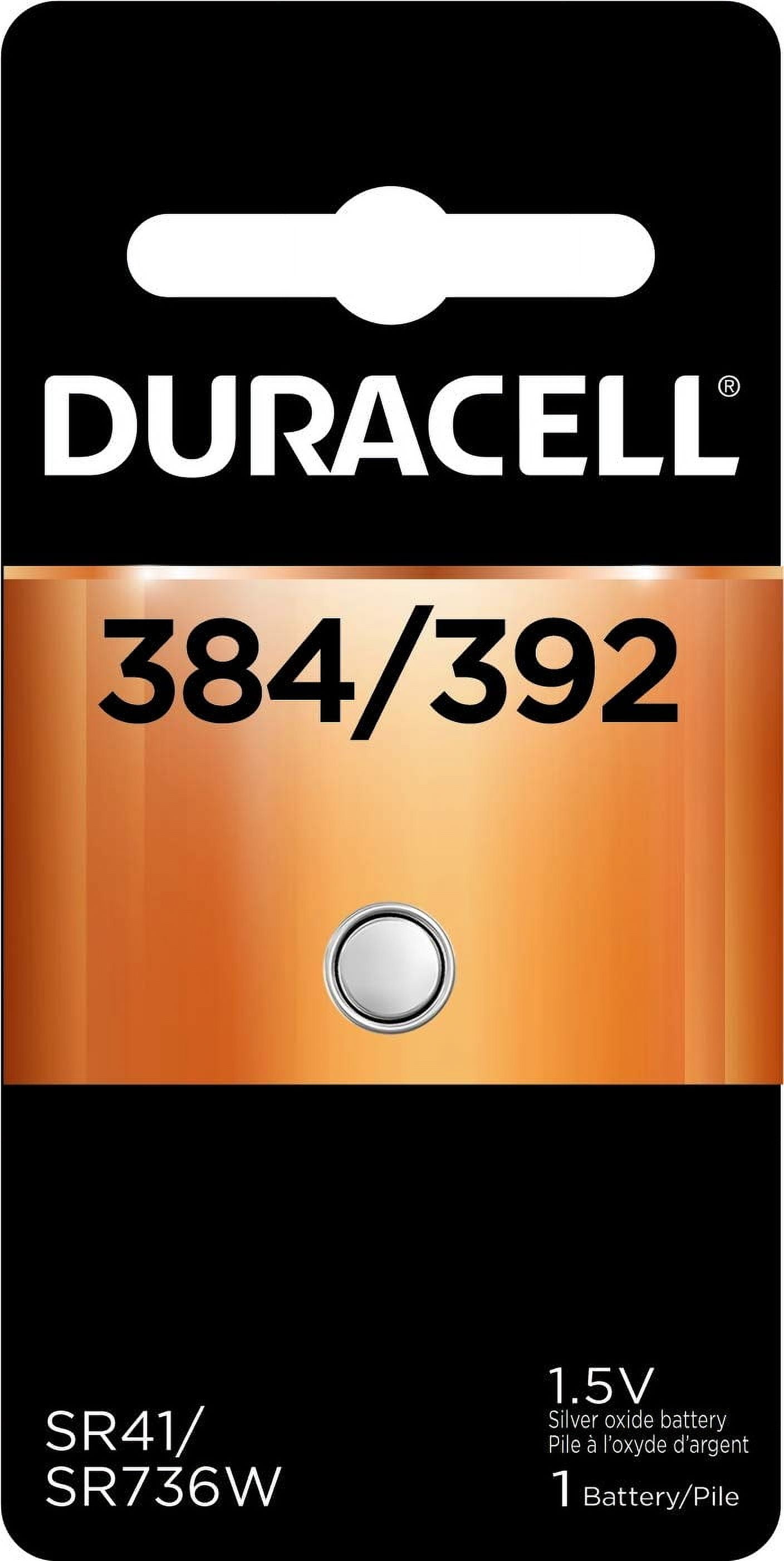 Duracell Silver Oxide 384/392 1.5 V 45 mAh Electronic/Thermometer/Watch Battery 1 pk