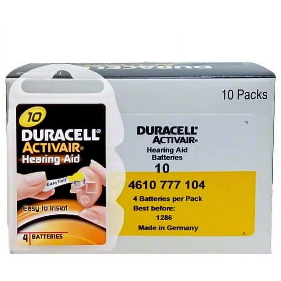 Duracell Size 10 Hearing Aid Batteries (40 Pack)