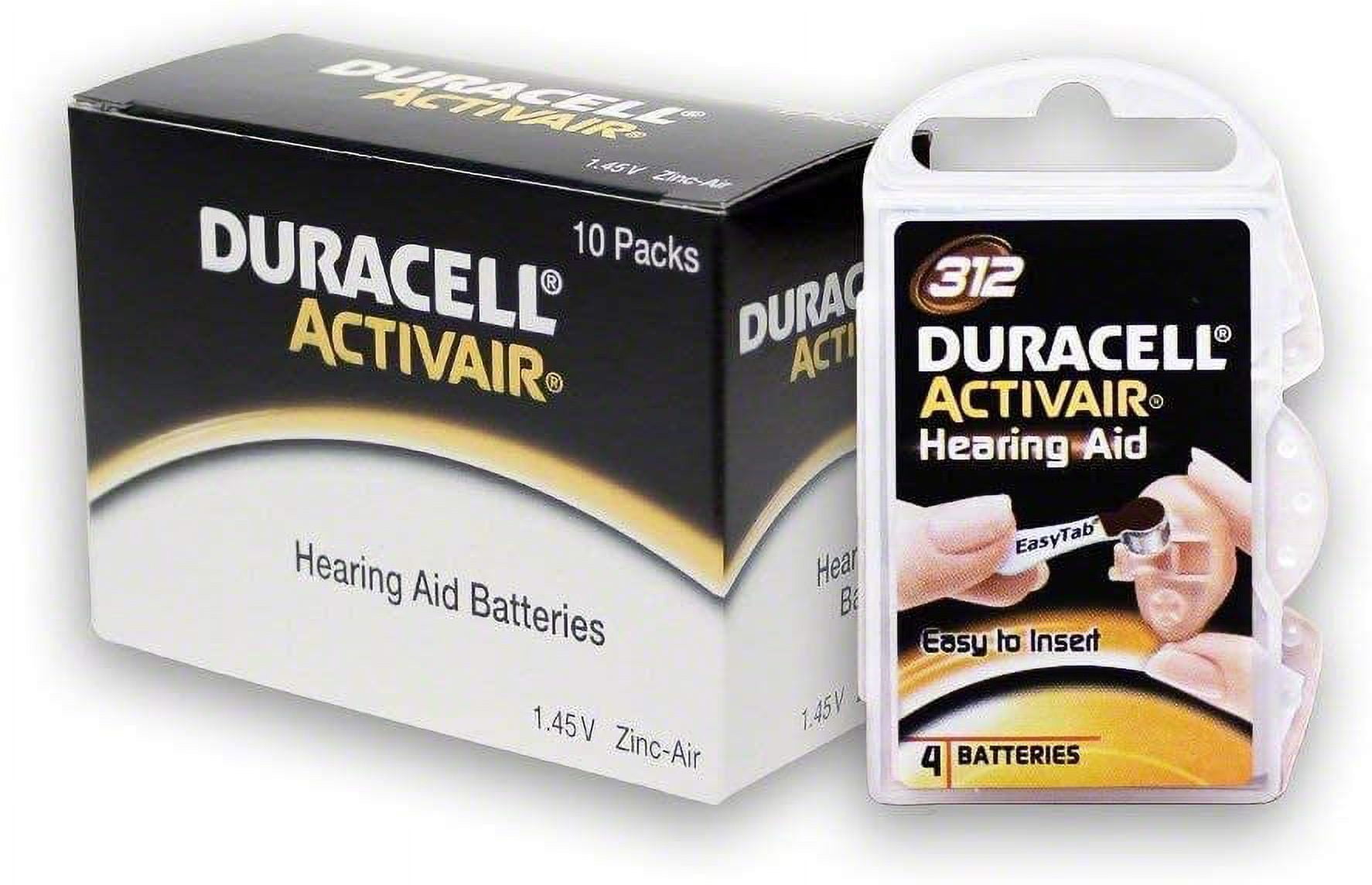 Duracell Size 312 Hearing Aid Batteries (40 Pack)