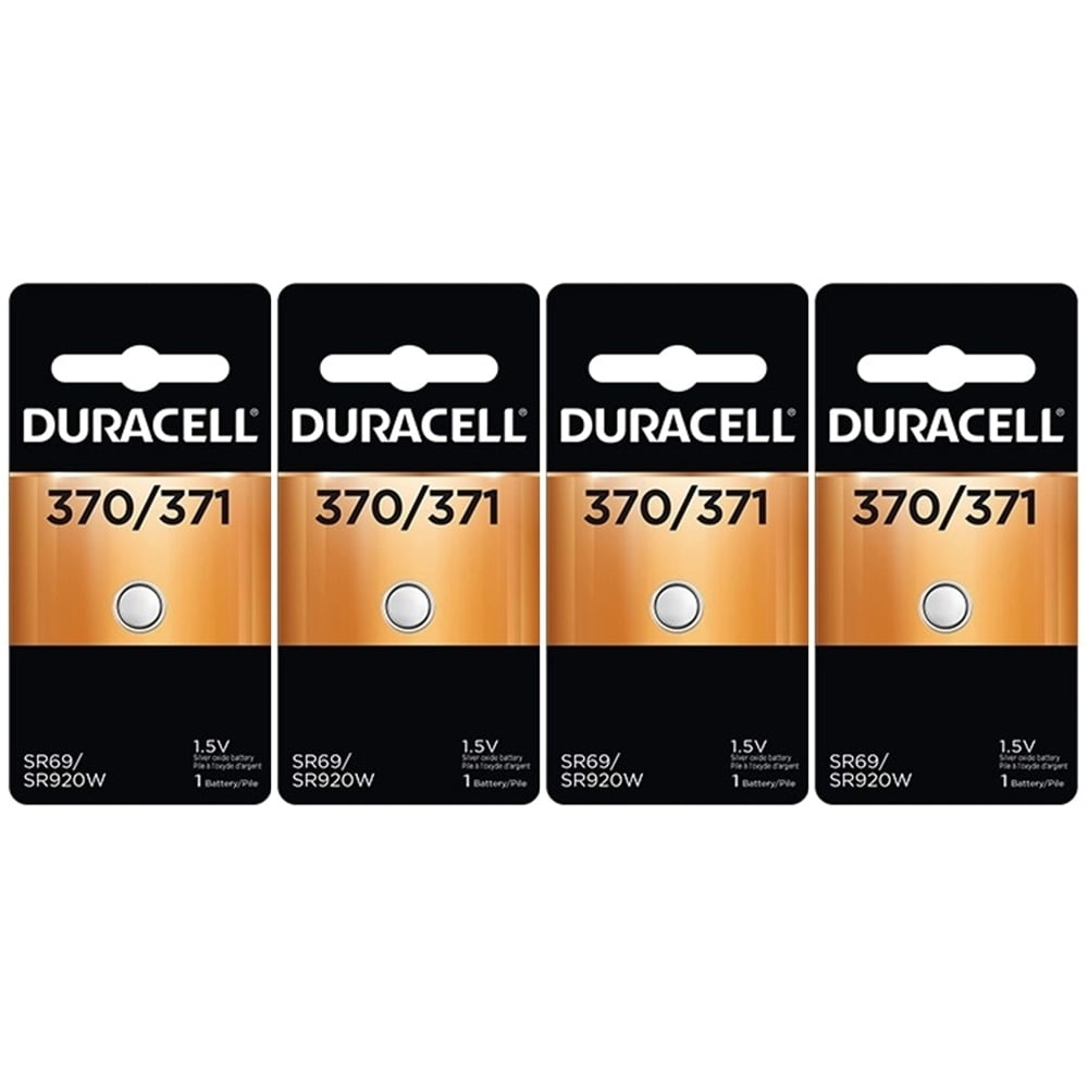 Duracell Watch 370/371 1.5V Silver Oxide Battery (Value Pack of 4