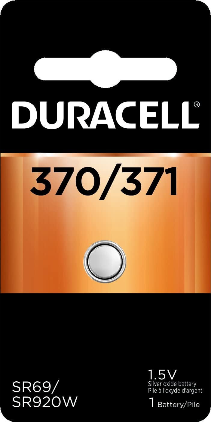 1 x Duracell 371/370 (1 blister met 1 batterij), 1 batterij (SR920/V371/V370/SR69/SR920W/SR920WS/SR921W/SR921WS