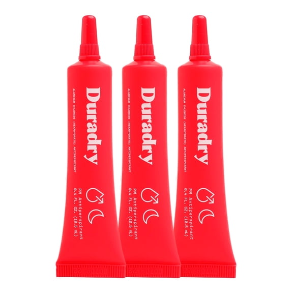 Duradry Prescription Strength Sweat Minimizing Gel, Unscented, 0.4 fl oz, 3 Pack