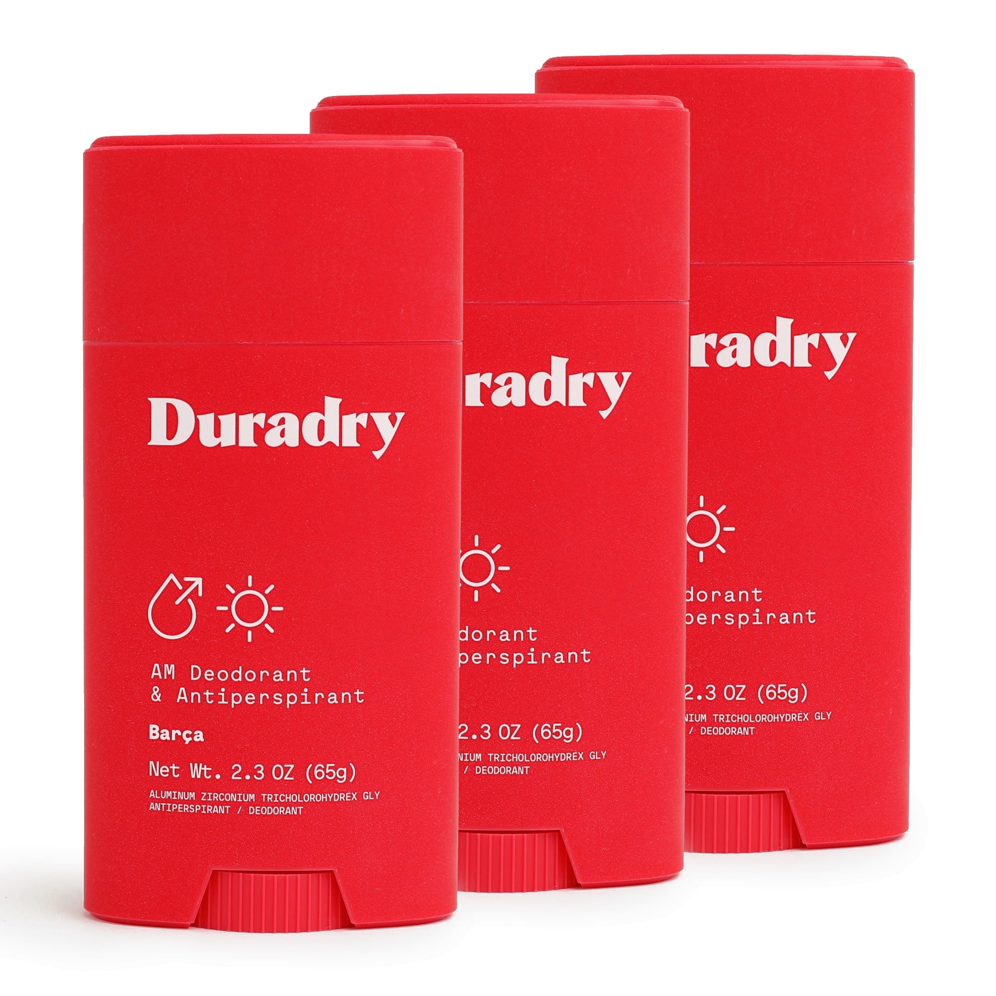 Duradry Prescription Strength Antiperspirant Deodorant Stick, Barca, 2.3 Oz, 3 Pack
