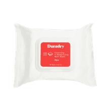 Duradry Wash Wipes - Deep Cleansing & Deodorizing Sweat Wipes, Rinse Free, Neutralizes Odors, A Shower in a Wipe, Great for After the Gym, No Harsh Chemicals, On-the-Go Wipes - Aqua, 1-Pack