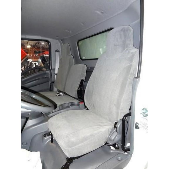 Durafit Covers Isuzu NPR Gray, Endura, Water Resistant, Pet Proof, Front Seat Covers, 2 Pieces