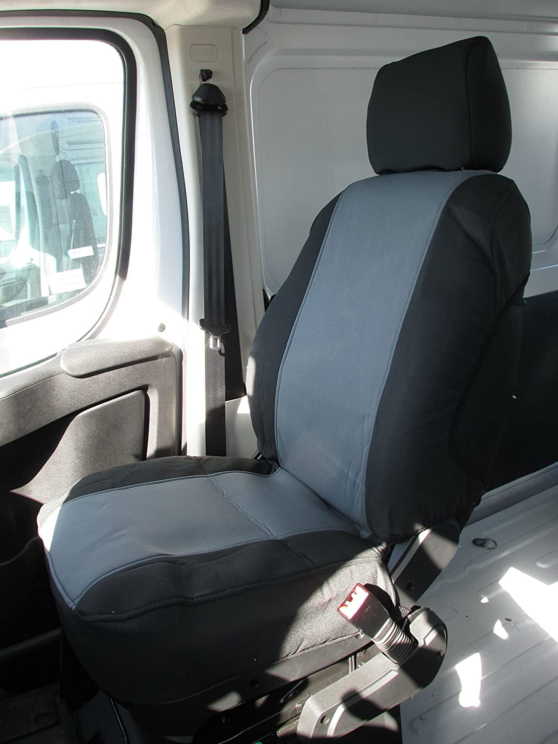 Durafit Seat Covers, 2013-2020 Promaster Van, Front Bucket Seat Covers, in  Black/Gray, Twill Fabric 