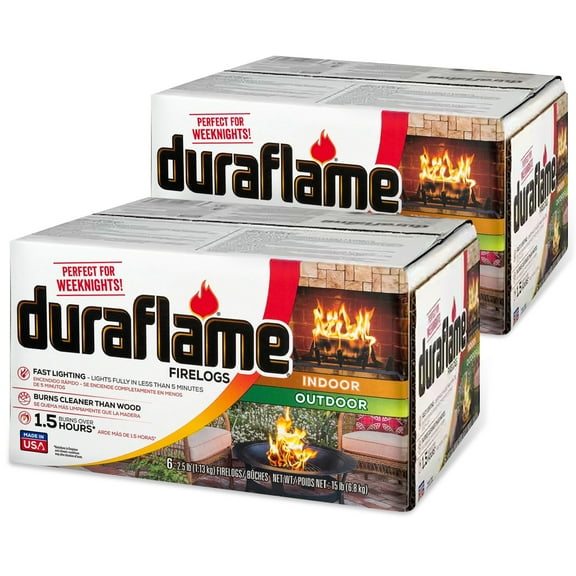 Duraflame 2.5lb Indoor Outdoor Firelog with 3 Hour Burn Time (12 Pack)
