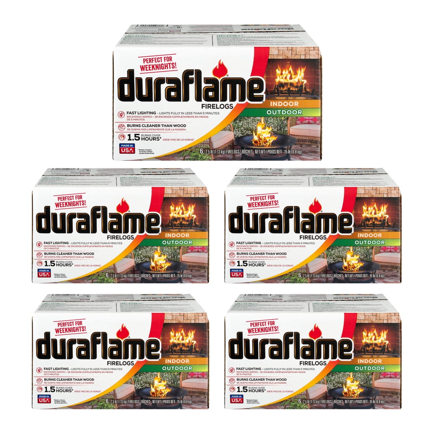 Duraflame 2.5 lb Quick Starter Firelogs, Easy Light, Bulk Pack of 30, 1