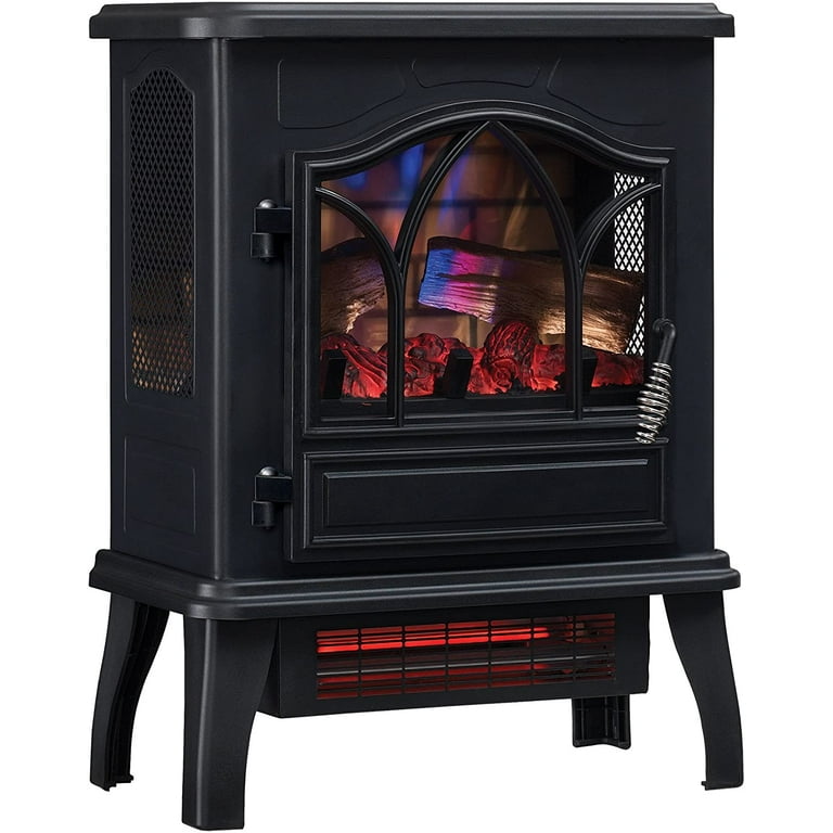 Duraflame 3D Black Infrared Quartz Log Heater - Portable Indoor