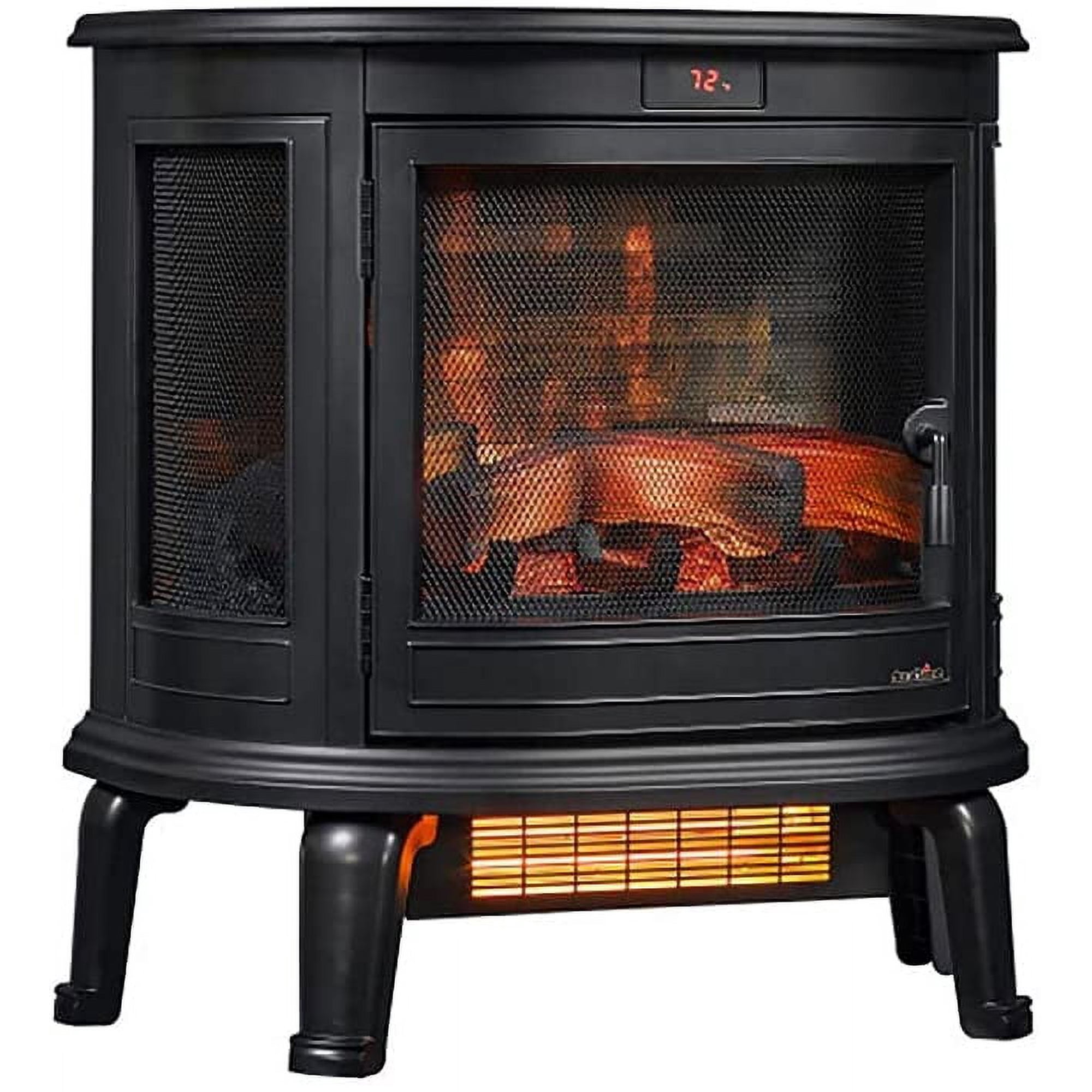 Duraflame 3D Curved Front Infrared Electric Fireplace with Remote Control -  Walmart.com
