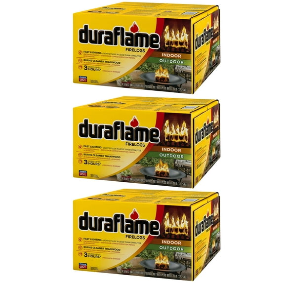 Duraflame 4.5 Pound 3 Hour Long Burn Time Quick Light Fire Log (18 Pack)