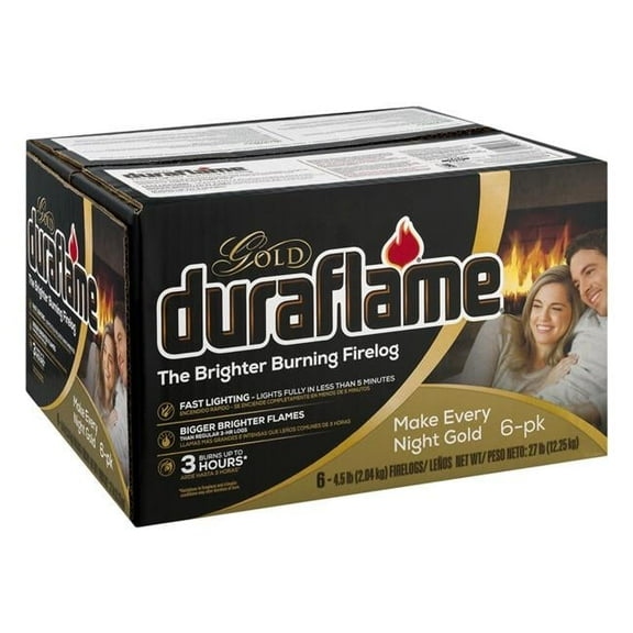 Duraflame Cowboy 4.5 lbs Gold Fire Log - Pack of 6