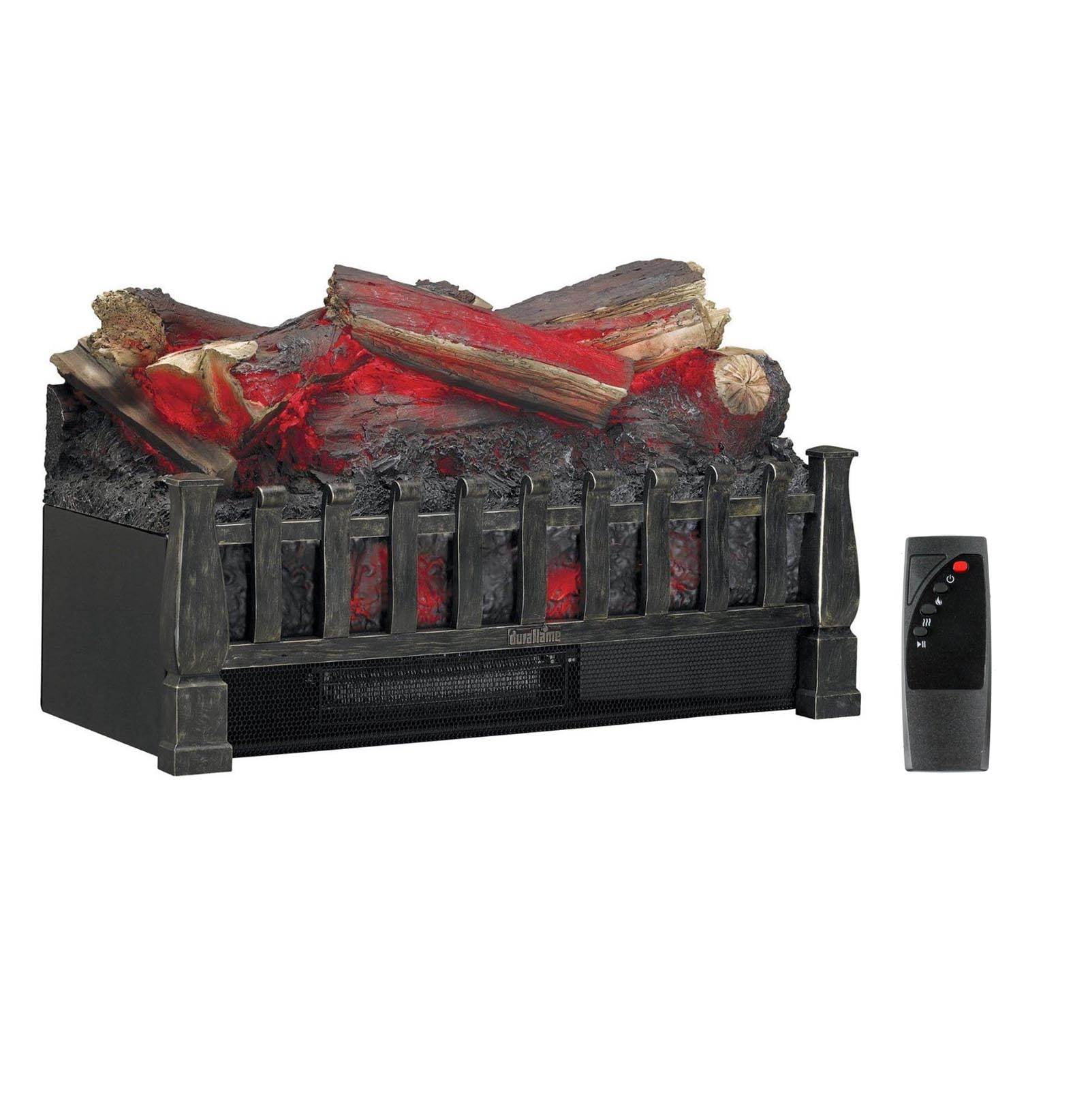 Duraflame 20" Black Electric Fireplace Log Set with Remote