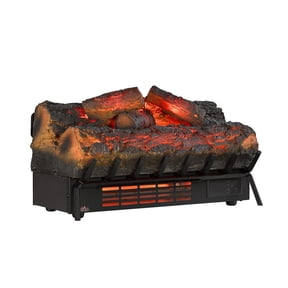 Duraflame DFI056 Infrared Quartz Electric Log Set Heater with 3D Flame Effect and Remote Control, Rustic Pine