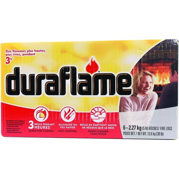 Duraflame Fire Log, 5 lb, 6-Pack — Residential Use, Standard Application