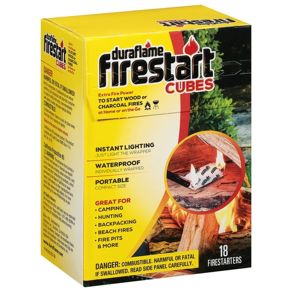 Duraflame Firestart Cubes 18-Ct, Fire Starters for Wood or Charcoal fires