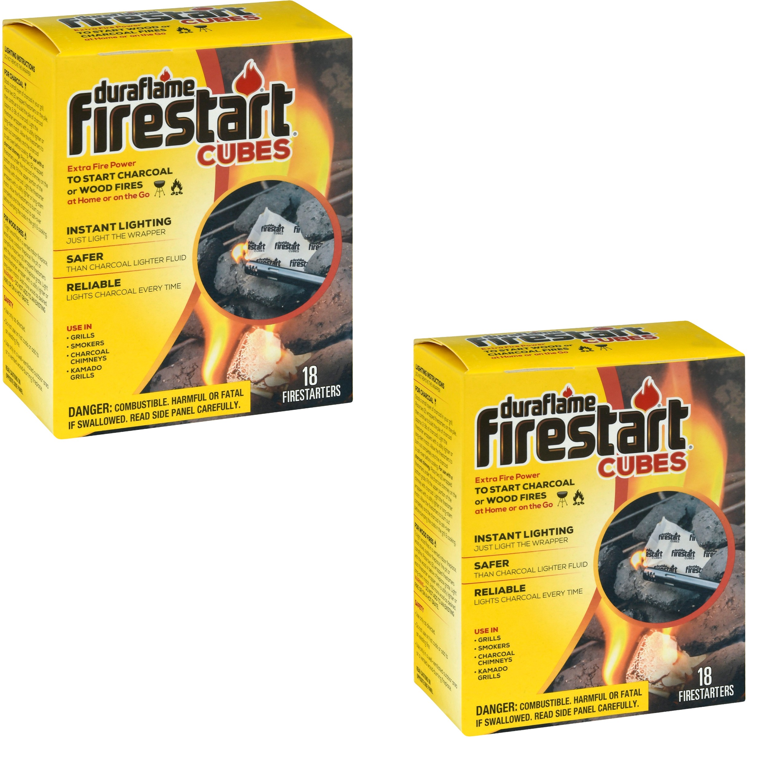 Duraflame Firestart Cubes 18Pack, Fire Starters for Wood or Charcoal