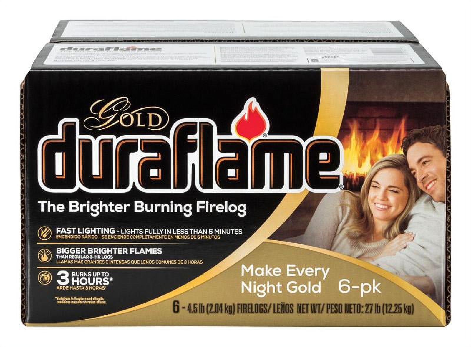 Duraflame Gold Fire Log 6 pk 4.5 lb