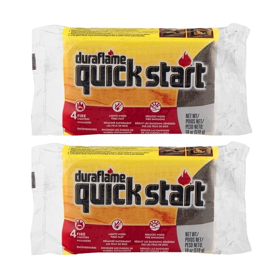 Duraflame Quick Start Firelighters  Easy, Fast-Starting Fire Starters Made with Wax & Recycled Biomass Fibers for Fireplaces, Fire Pits, Wood Stoves & Campfires 2 Pack