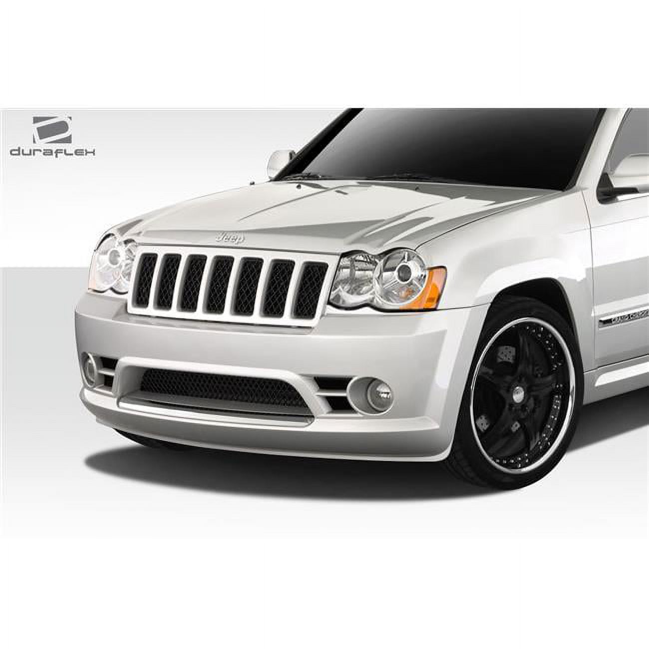 Duraflex 109327 2008 2010 Jeep Grand Cherokee SRT Look Front Bumper Cover Signature Black 1 Piece