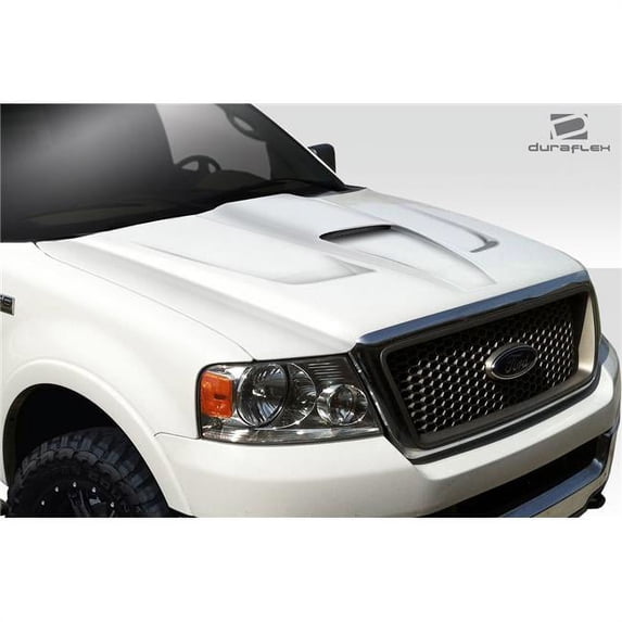 Duraflex 113339 2004-2008 Ford F-150 2006-2008 Lincoln Mark LT Shark Hood, Signature Black - 1 Piece