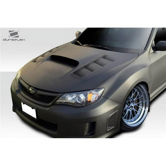 Duraflex 113368 2008-2011 Subaru Impreza 2008-2014 WRX STI VR-S Hood, Signature Black - 1 Piece