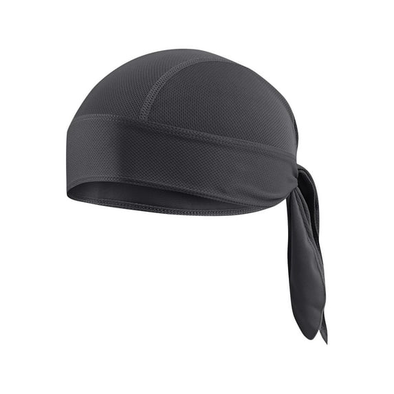Durags Cooling Helmet Liner, Sweat Wicking Dew Rag, Breathable Helmet Do Rags, Doo Rag for Men and Women Dark Gray