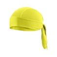 thumbnail image 1 of Durags Cooling Helmet Liner, Sweat Wicking Dew Rag, Breathable Helmet Do Rags, Doo Rag for Men and Women Yellow, 1 of 2