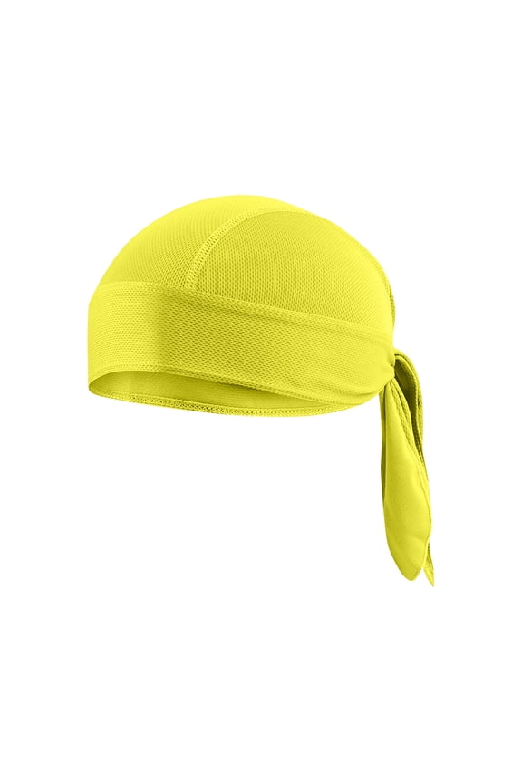 Durags Cooling Helmet Liner, Sweat Wicking Dew Rag, Breathable Helmet Do Rags, Doo Rag for Men and Women Yellow