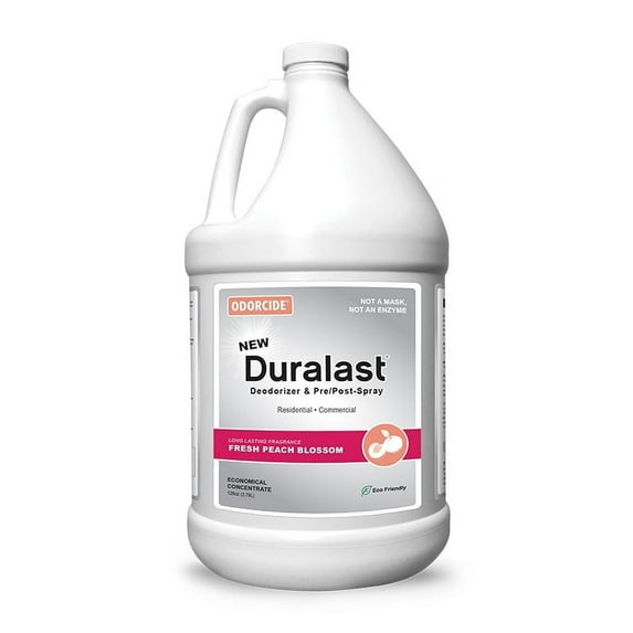 Duralast Peach Blossom Odor Eliminator Concentrate – Odor Eliminator for Strong Odor on Carpet, Floors, & More – Smoke, Sweat, & Pet Odor Eliminator for Home w/Non-Enzymatic Formula (1 Gal)