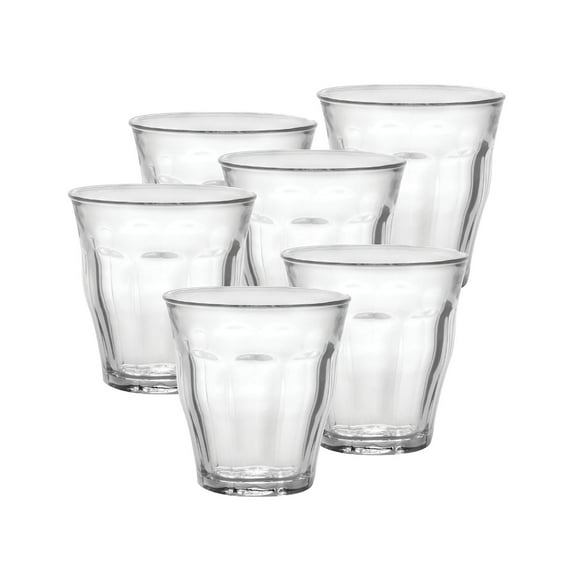 Duralex Picardie Made In France Clear Glass Tumbler, Set of 6, 8.75 ounce