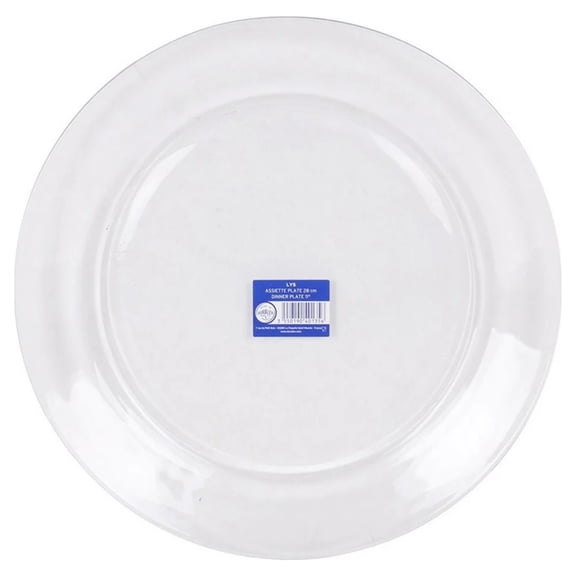 Duralex Lys Clear 11 Inch Dinner Plate, Set Of 6